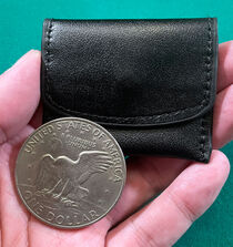 Black Cowhide Coin Wallet 